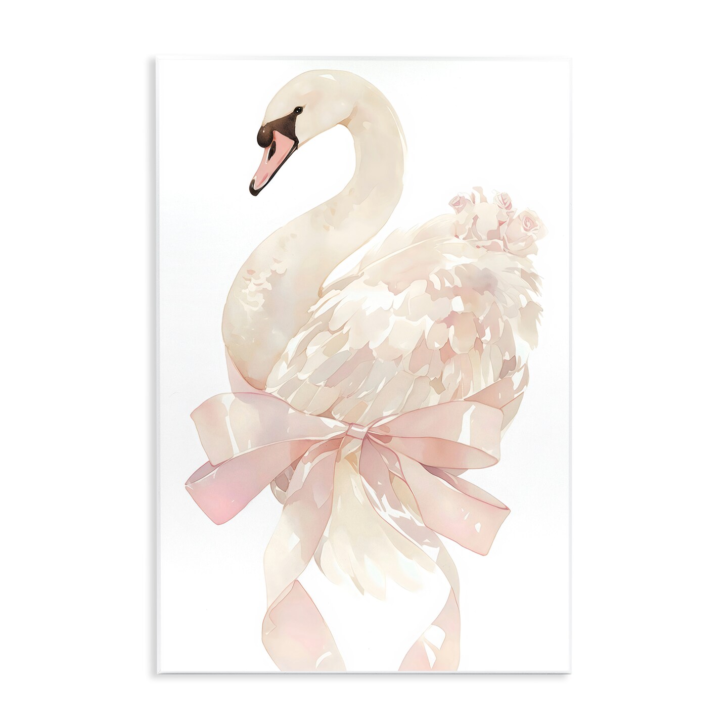 Stupell Industries Coquette Swan with Bow Wall Plaque, design by Creative Studio