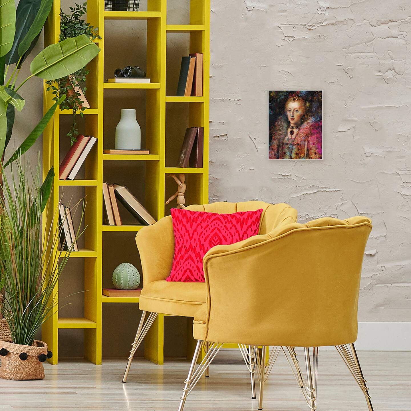 Stupell Industries Dappled Royalty Renaissance Portrait Wall Plaque, design by Sarah Adams