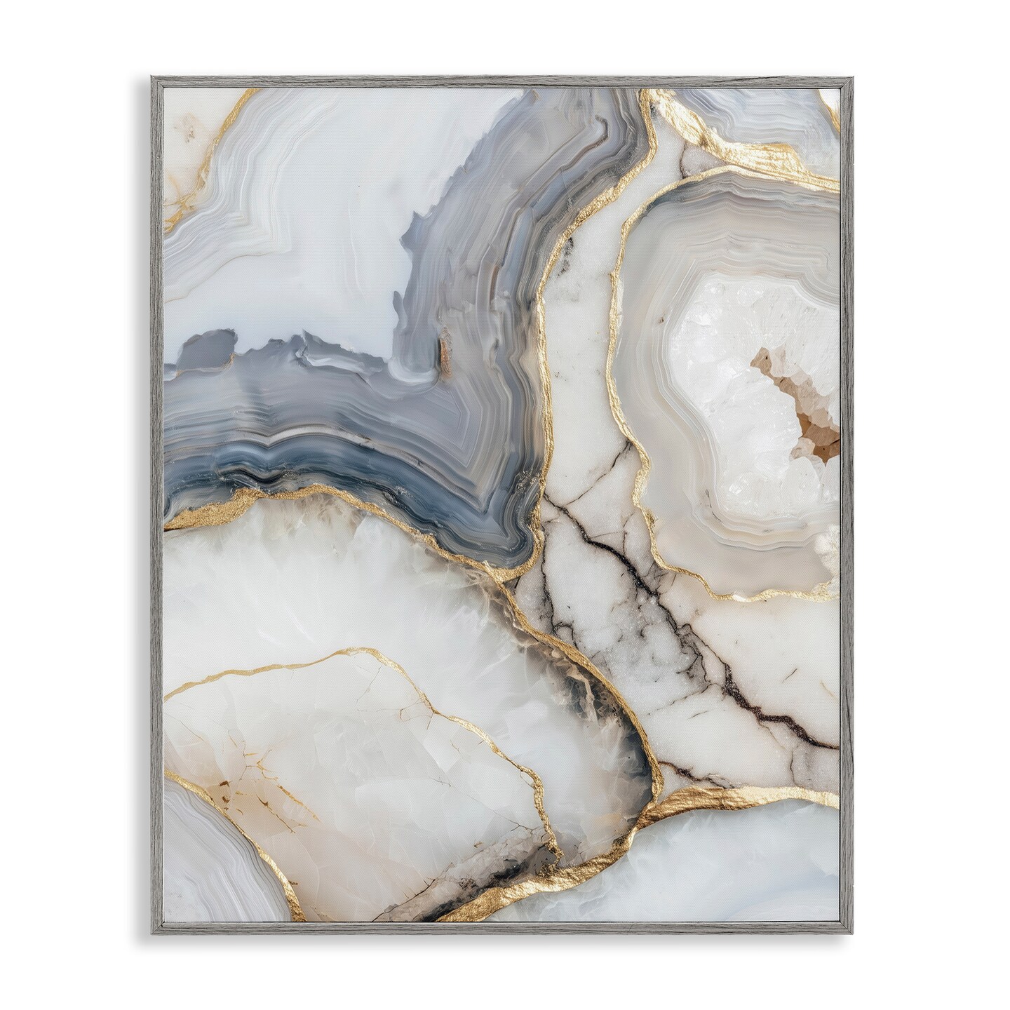 Stupell Industries Crystal Geode with Gold Framed Giclee, design by Svetlana Aleynikova