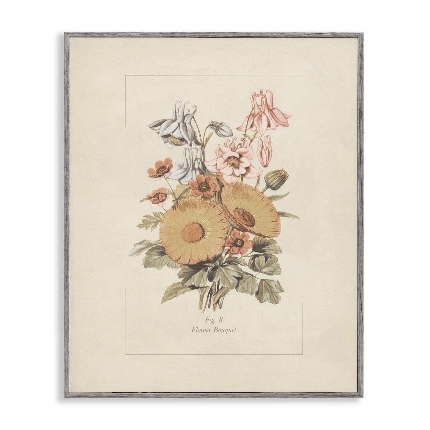 Stupell Industries Flower Bouquet Vintage Garden Framed Giclee, design by Dan Meneely