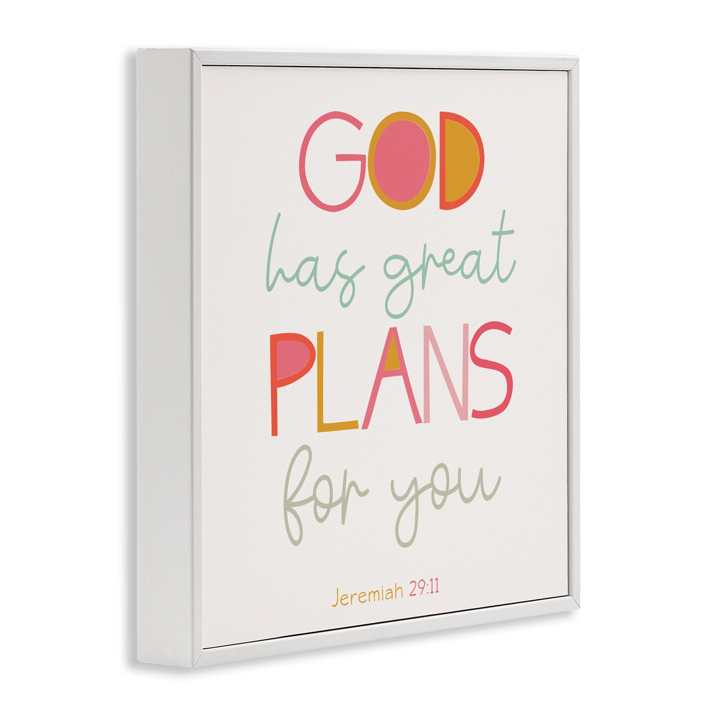 Stupell Industries God's Plans For You Framed Giclee, design by SD Graphics Studio