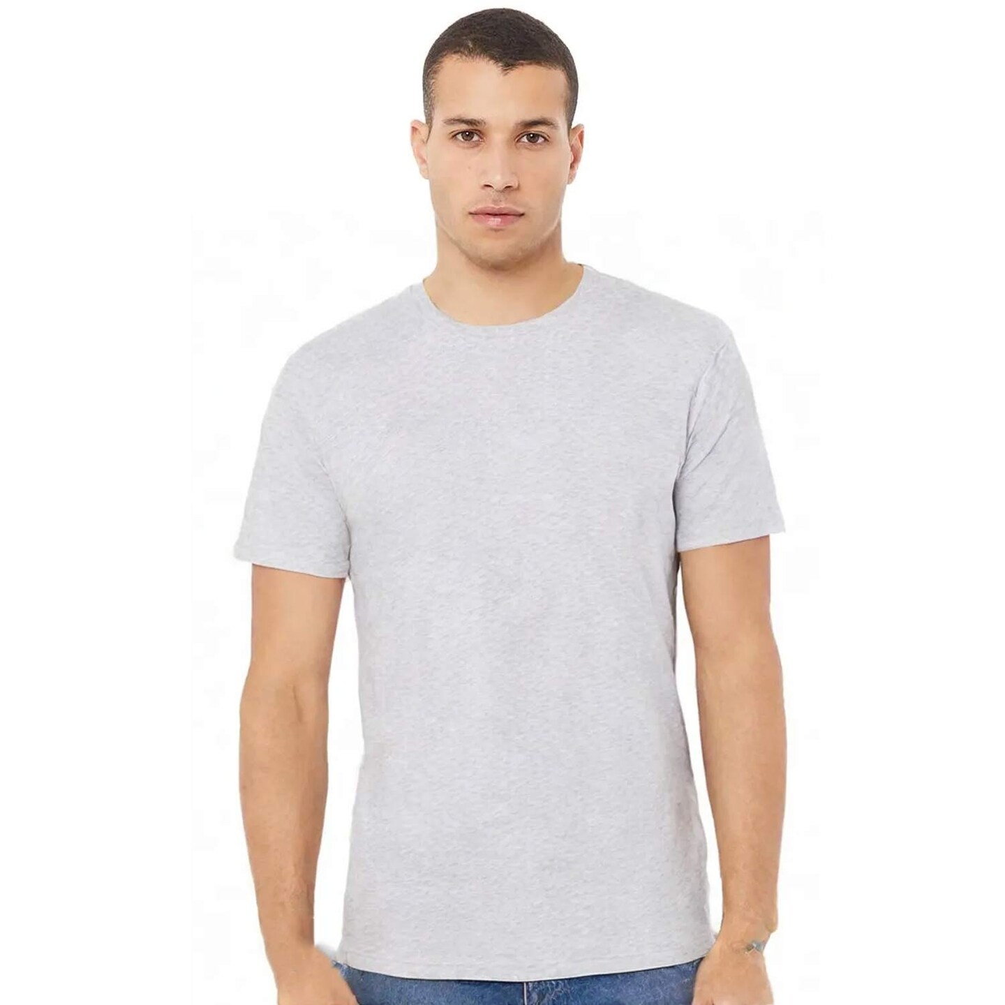 BELLA + CANVAS Triblend Short Sleeve Crewneck T-Shirt for Everyday Comfort & Custom Print Casual Tee