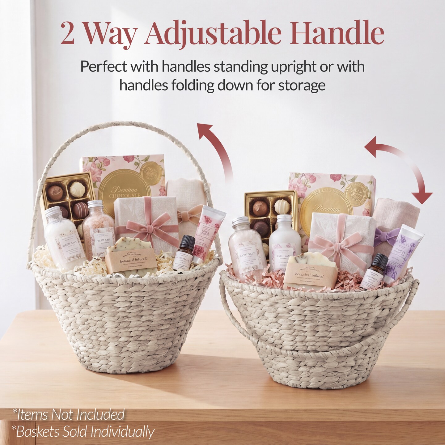 Best Choice Products Easter Basket, Large Woven Easter Basket for Kids w/ Collapsible Handle, Tapered Shape