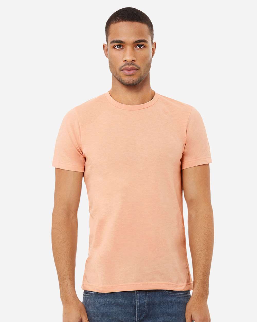 BELLA + CANVAS CVC Jersey Short Sleeve Crewneck T-Shirt for Custom Printing & Casual Comfort Blank Tee