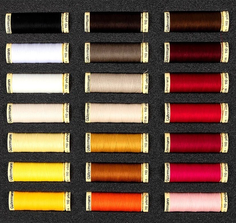 Gutermann Sew-All Polyester Sewing Thread Set – 42 Spools, 100m Each – Thread Set in Organizer Case