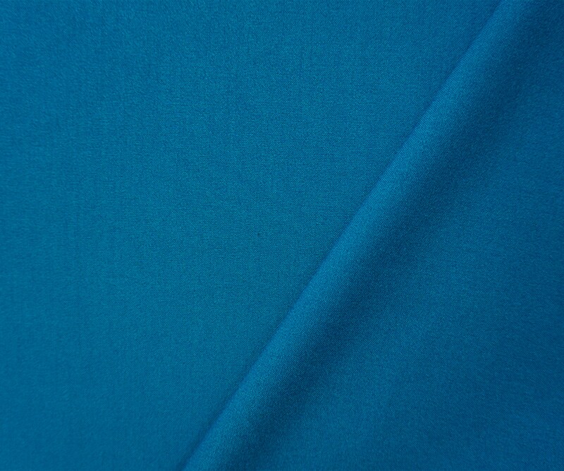 Deep Teal Poly Rayon Spandex Stretch Solid Woven Suiting Fabric By the Yard