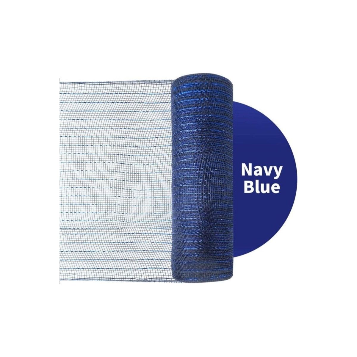 10&#x22; Poly Deco Mesh: Metallic Navy/Royal (10 Yards)