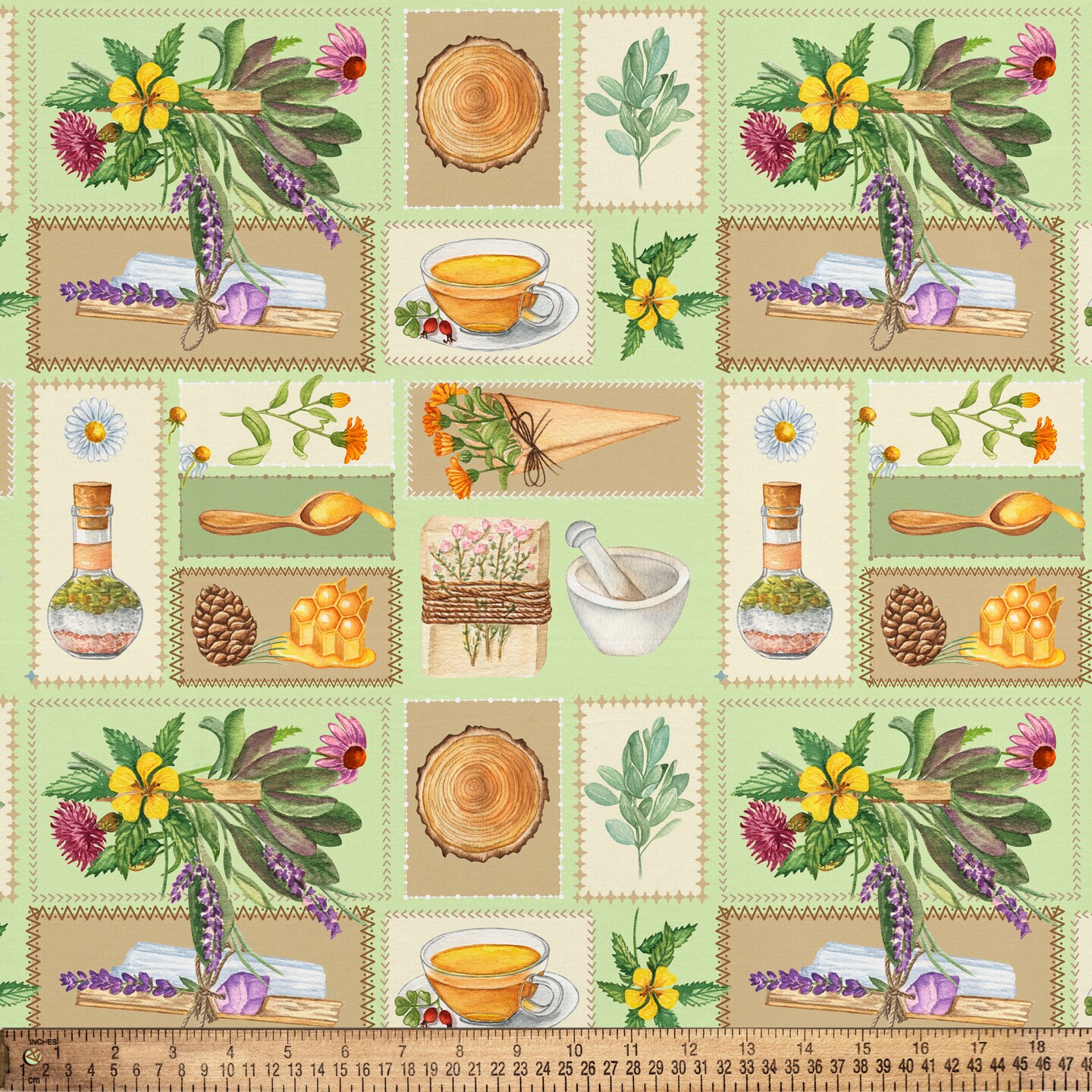 DAVID TEXTILES APOTHECARY COTTON 8 YD BOLT