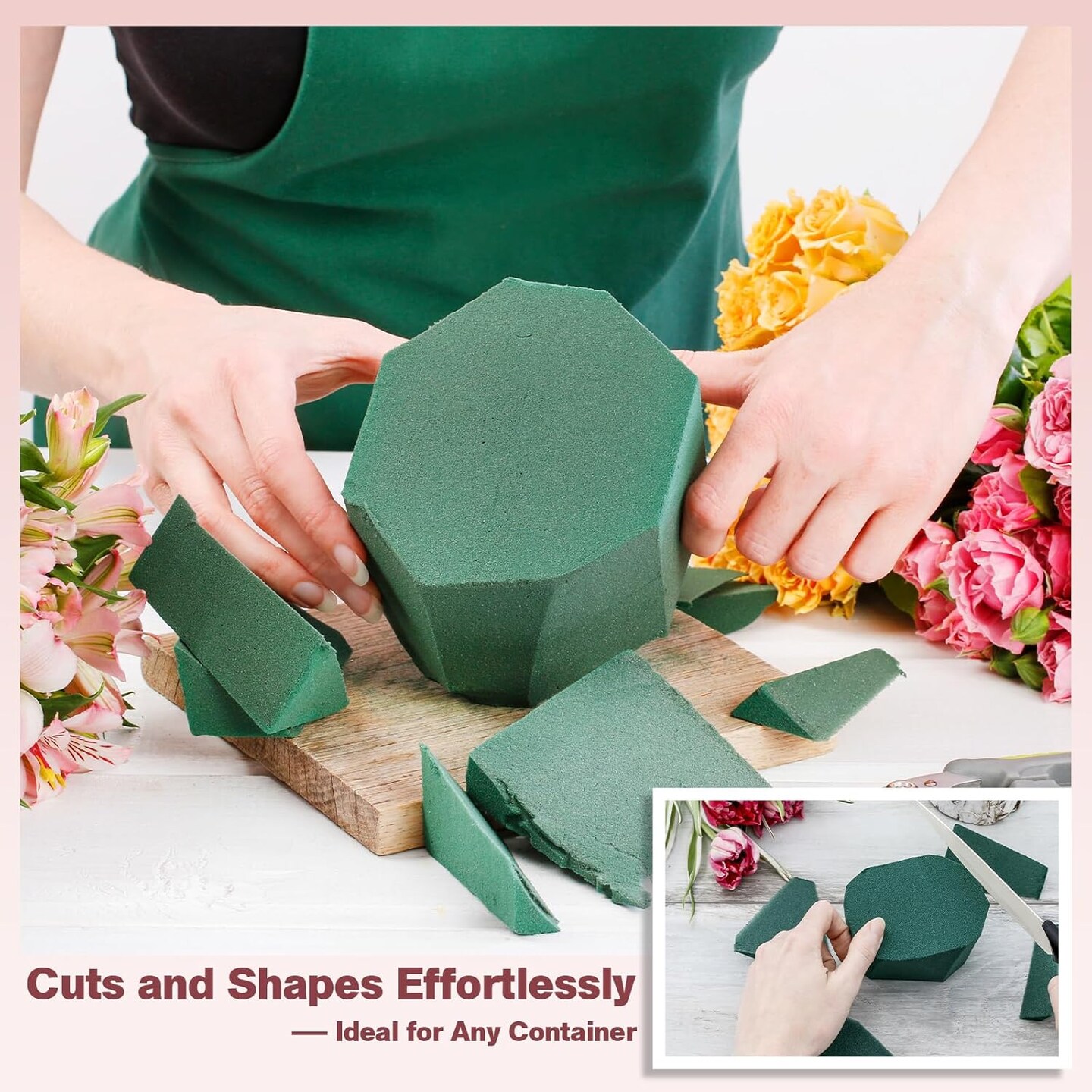 6-Pack Floral Foam Blocks - Florist Green