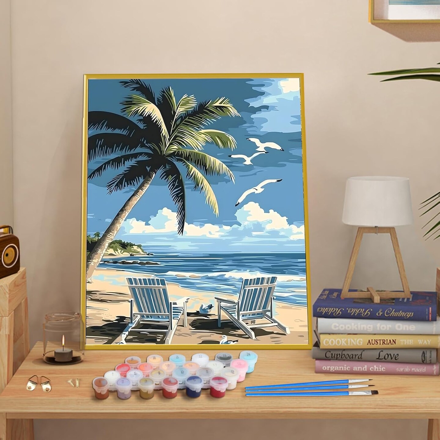 16x20 Inch - Beach Paint by Number Kits for Adults Beginner