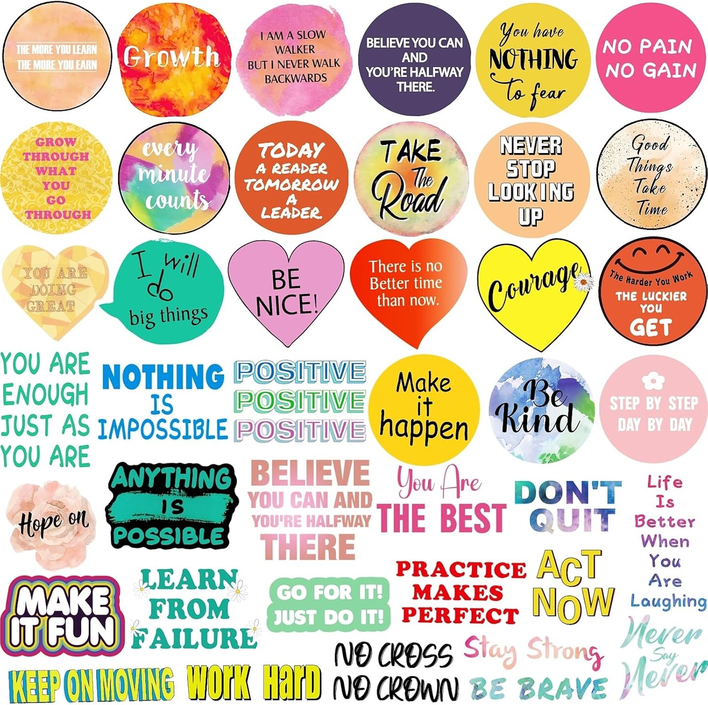 300Pcs Inspirational Scrapbook Motivational Stickers