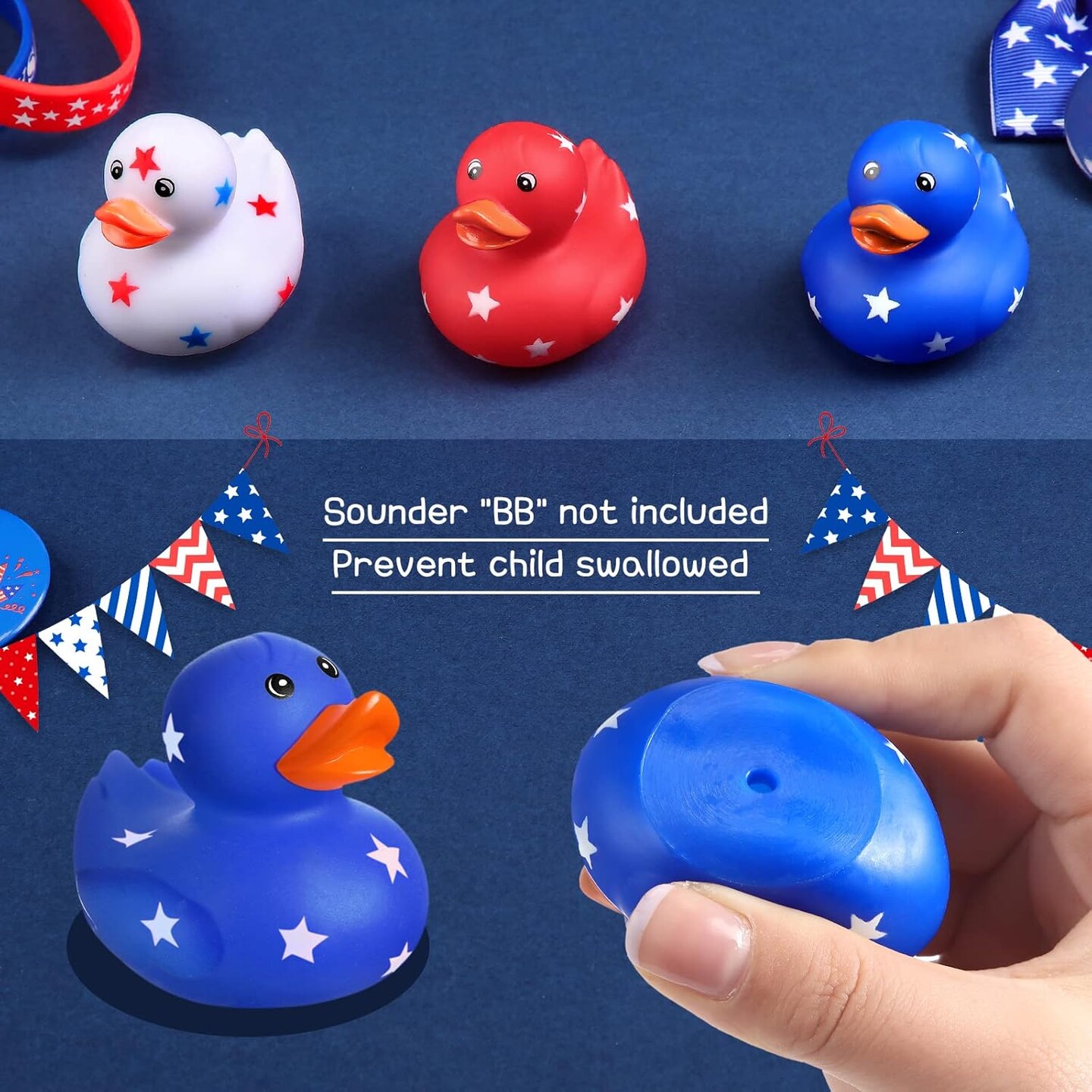 Independence Day 2 Inch Patriotic Rubber Ducks Float Small Rubber Ducks Shower Rubber Ducks Star Rubber Ducky
