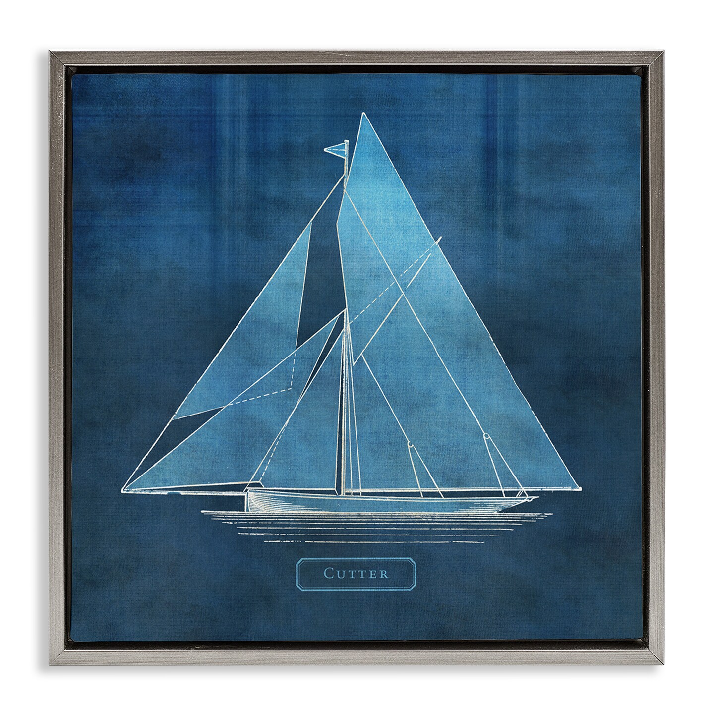 Stupell Industries Maritime Cutter Sailboat Floating Frame By Susan ...
