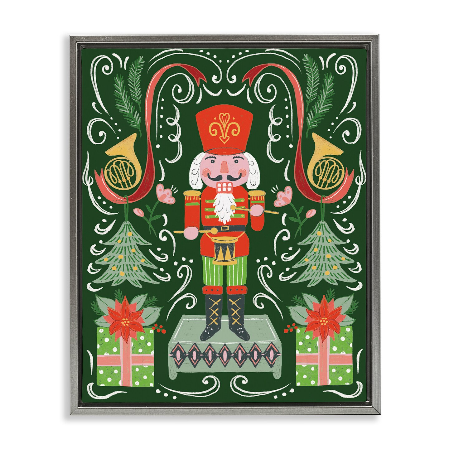 Stupell Industries Festive Nutcracker Celebration Floating Frame By Jo Reid