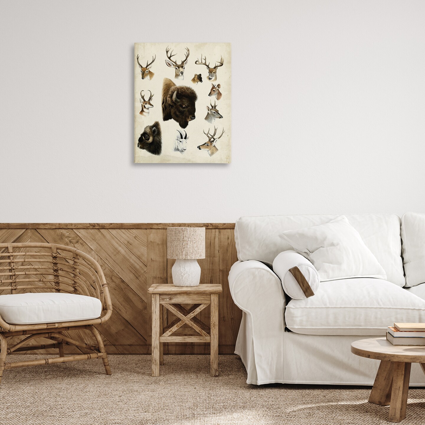 Stupell Industries Buffalo & Elks Woodland Animals Canvas By Unknown