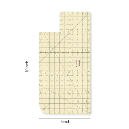 Kearing&#xAE; Hot Hem Ruler for Sewing, Patented Heat Resistant Non-Slip Hot Ironing Ruler for Measure, Mark, Fold, Press with Dry or Steam Iron
