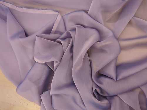 1 Yard Lavender Two-Tone Sheer Chiffon Fabric Lightweight 58/59" Polyester with Subtle Blue Undertone