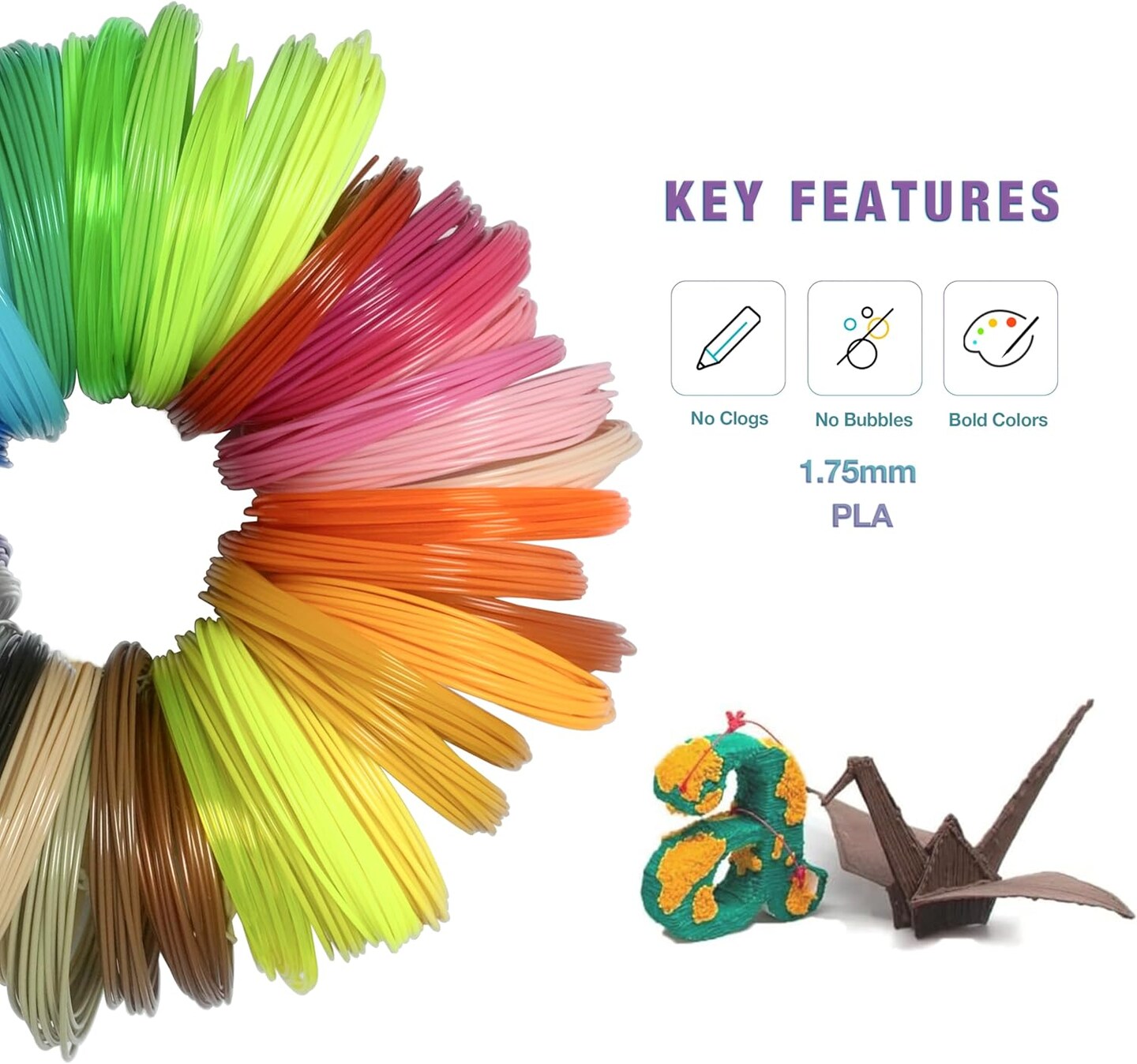 3D Pen Print Filament - 20 Bundle PLA Refills for 3D Printing