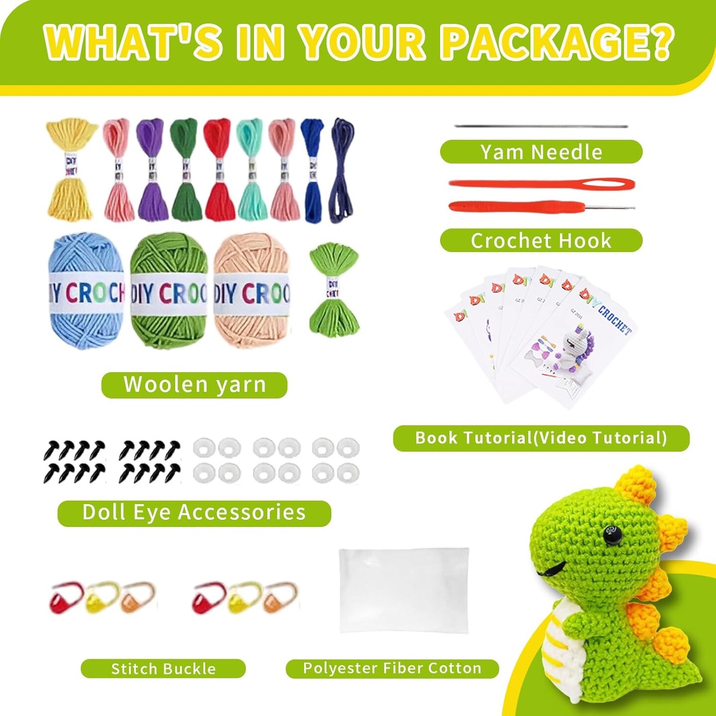 6 Pcs Crochet Kit for Beginners – DIY 2025 Animal Crochet Kits with Step-by-Step Video, Fun Craft Set for Adults & Kids, Perfect Birthday & Holiday Gift for Crochet Lovers