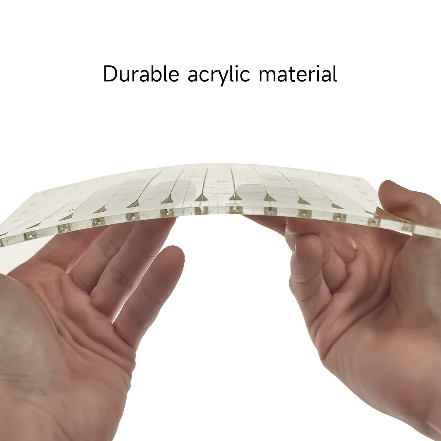 Kearing&#xAE; Large Slotted Quilting Ruler, Non-Slip Stripology Acrylic Ruler for Fabric Cutting