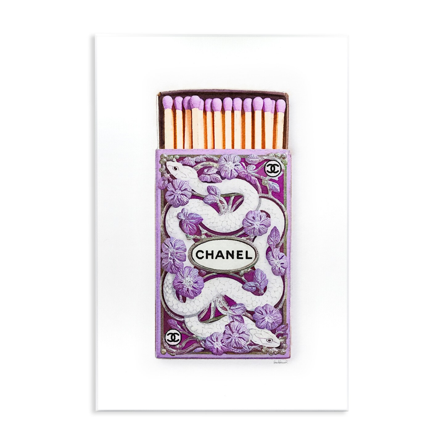 Stupell Industries Iconic Glam Snake Matchbox Wall Plaque By Amanda Greenwood