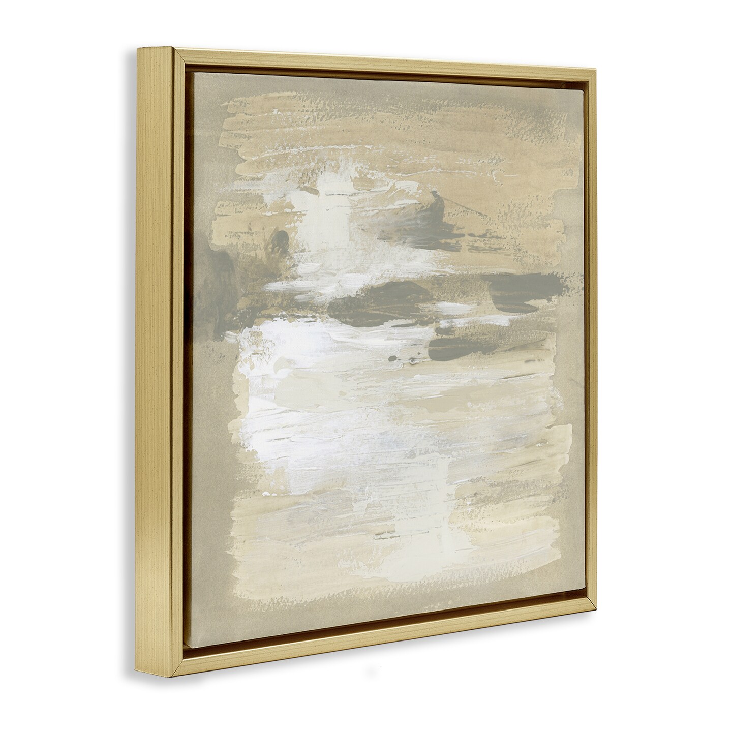 Stupell Industries Neutral Reflections Abstract Painting Floating Frame By June Erica Vess