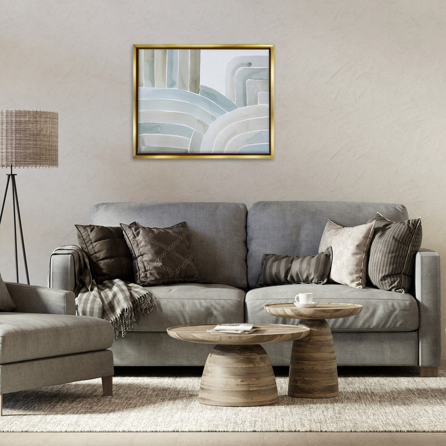 Stupell Industries Arched & Curved Lines Floating Frame By Grace Popp