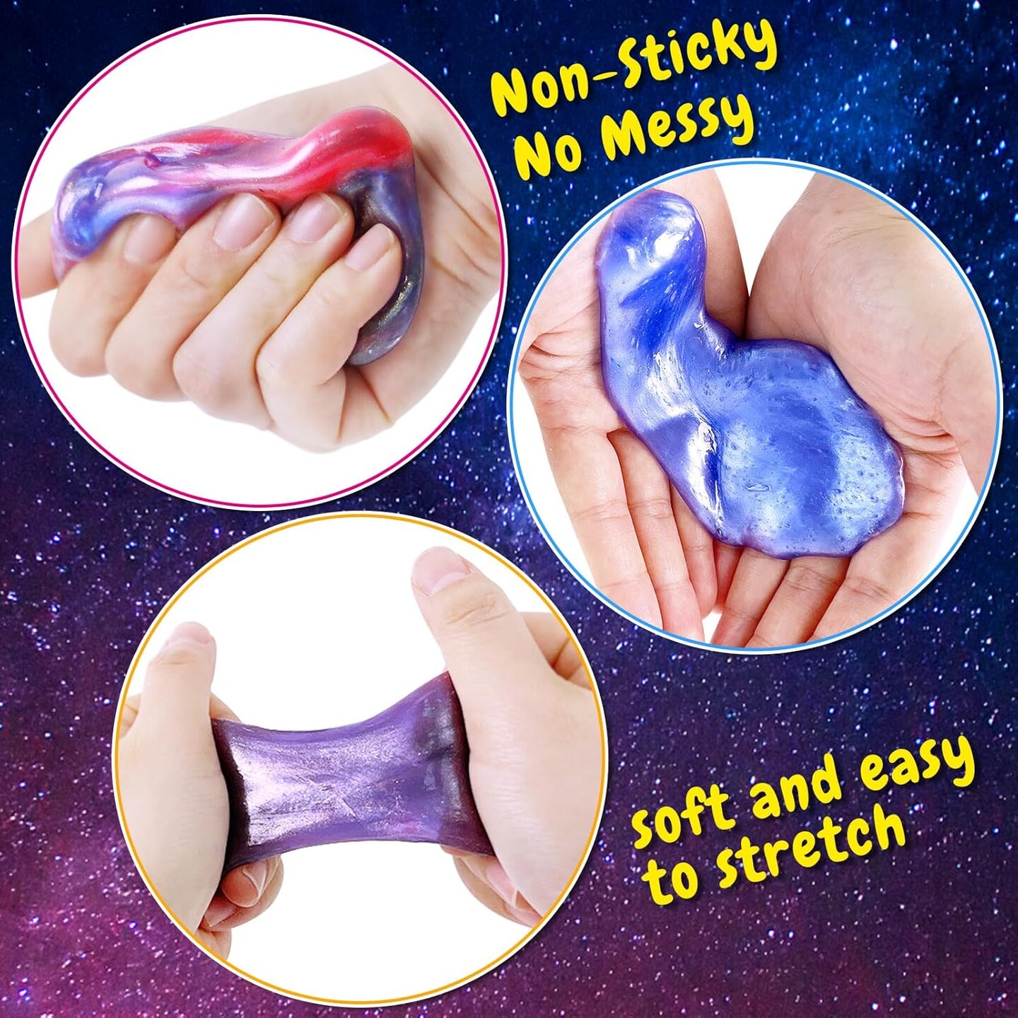 15 Pack Galaxy Slime Kit, Slime Party Favors for Kids