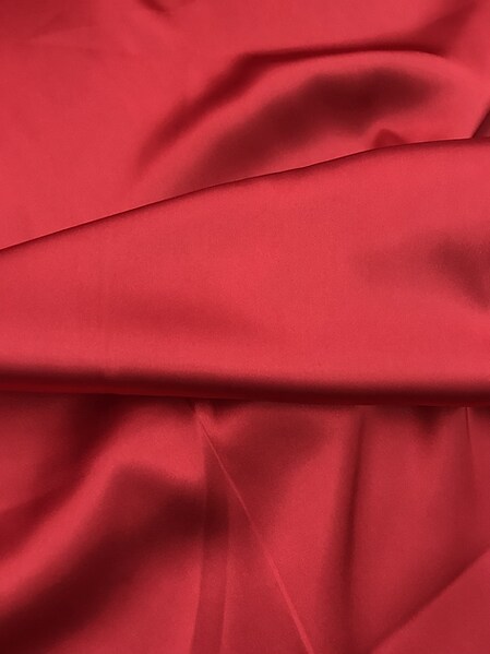 1 Yard Red Charmeuse Fabric Shiny Lightweight Polyester 58 Inch Wide for Sewing and Costumes
