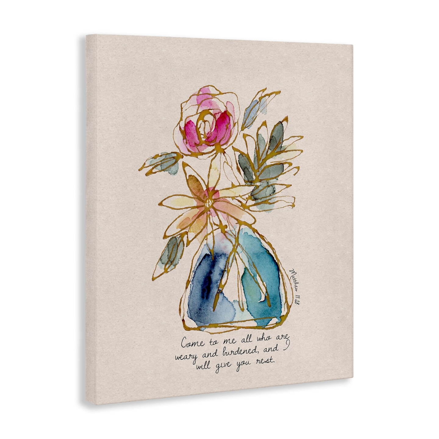 Stupell Industries Come To Me Faith Bouquet Canvas By Lisa Nohren