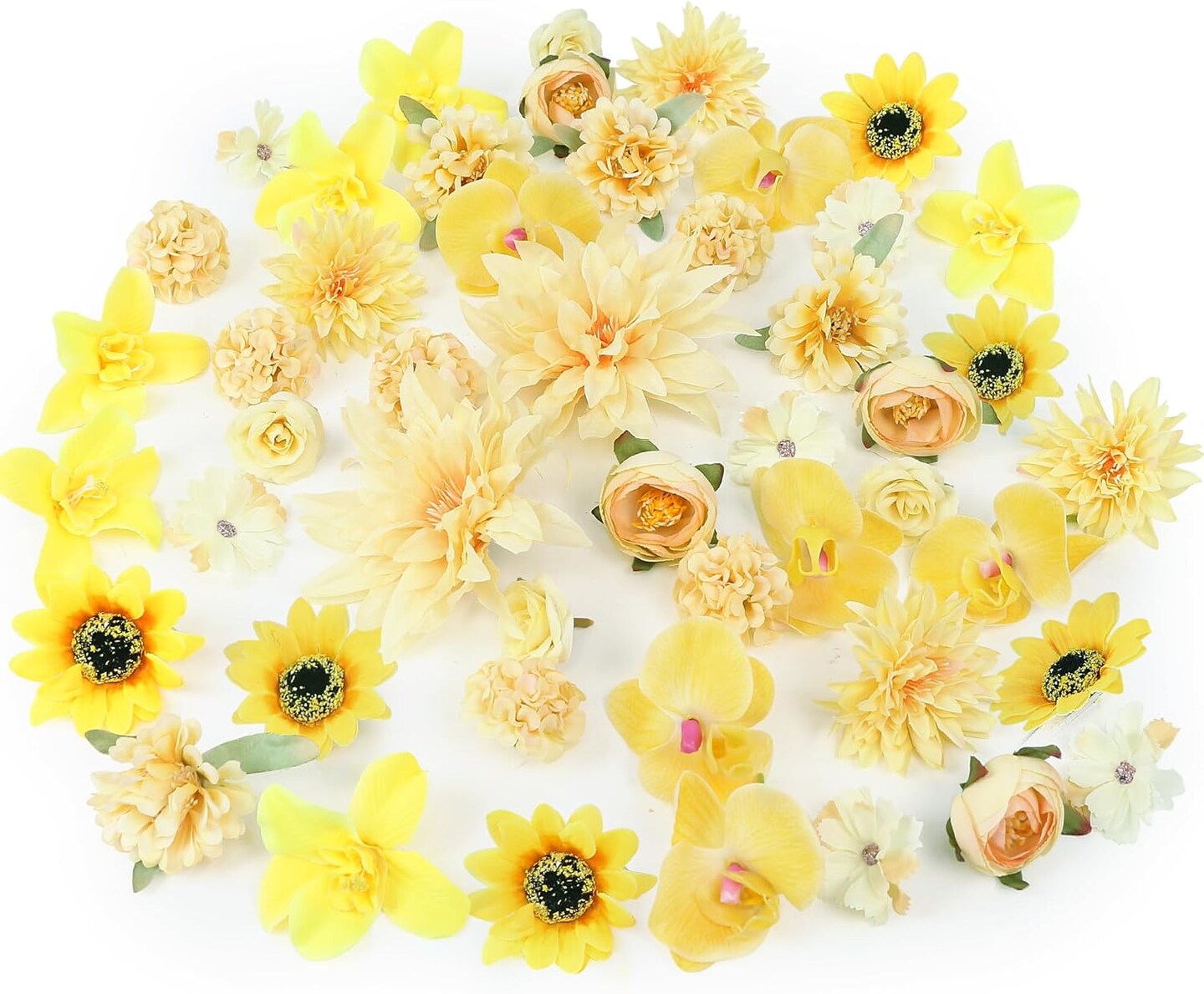 48 PCS Artificial Flower Heads Bulk Silk Faux Flower