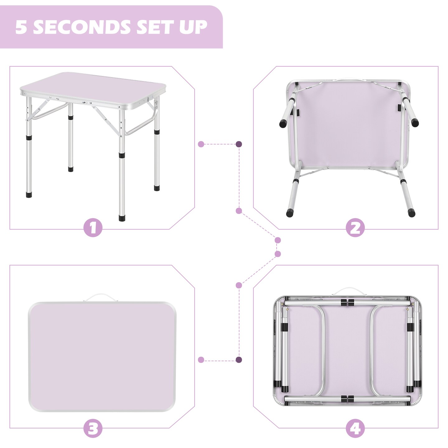 Portable Folding Table with Anti - slip Legs for Outdoor Use