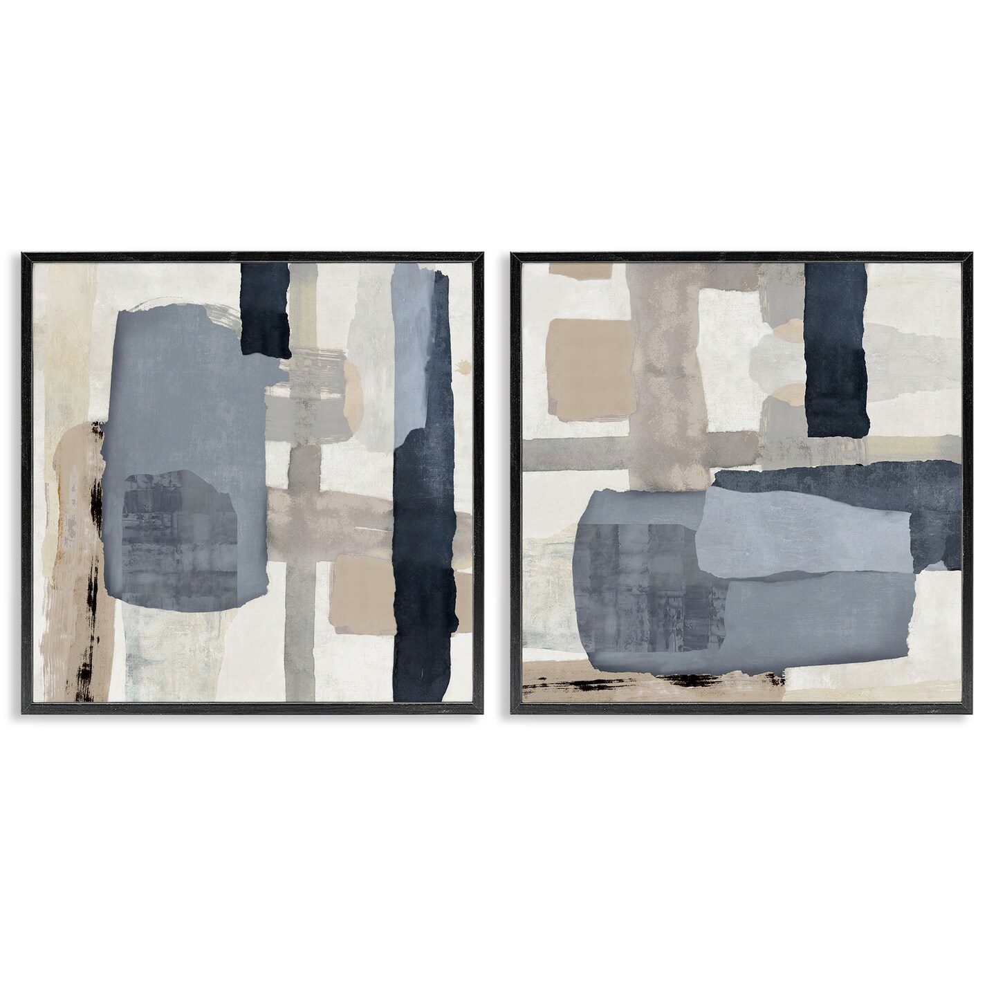 Stupell Industries Neutral Linear Abstracts 2pc Framed Giclee Set By ...