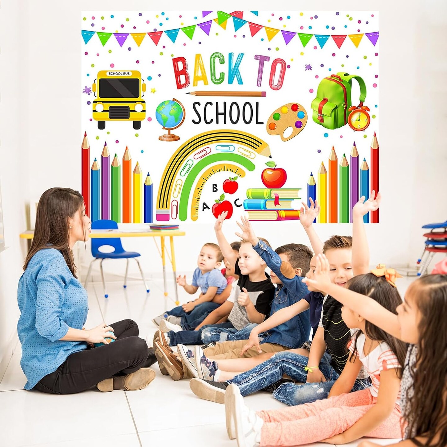 Back to School Backdrop First Day of School
