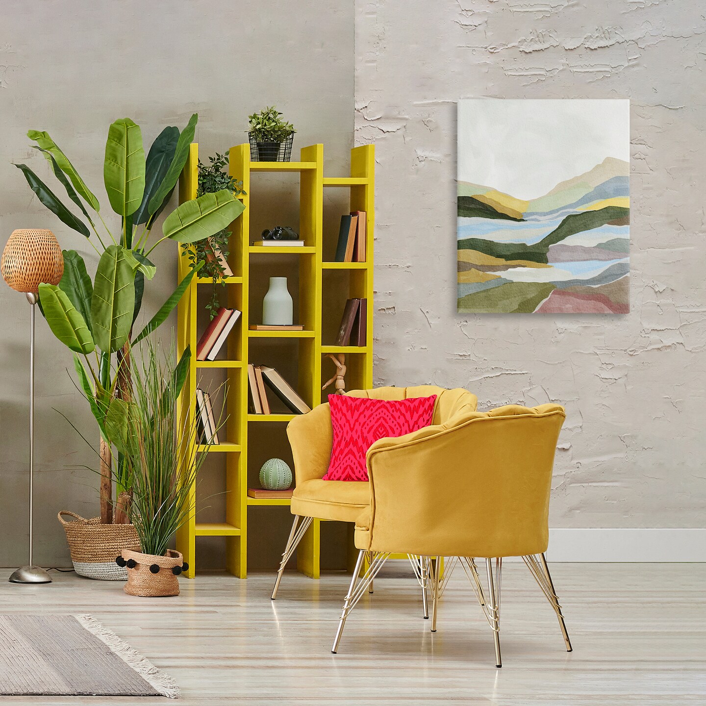 Stupell Industries Tranquil Hill Abstract View Canvas By Nikita Jariwala