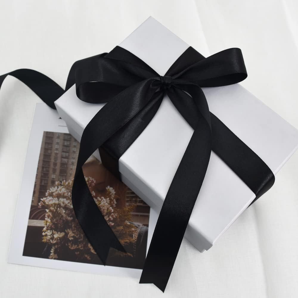 1 Inch x 100yds Black Satin Ribbon