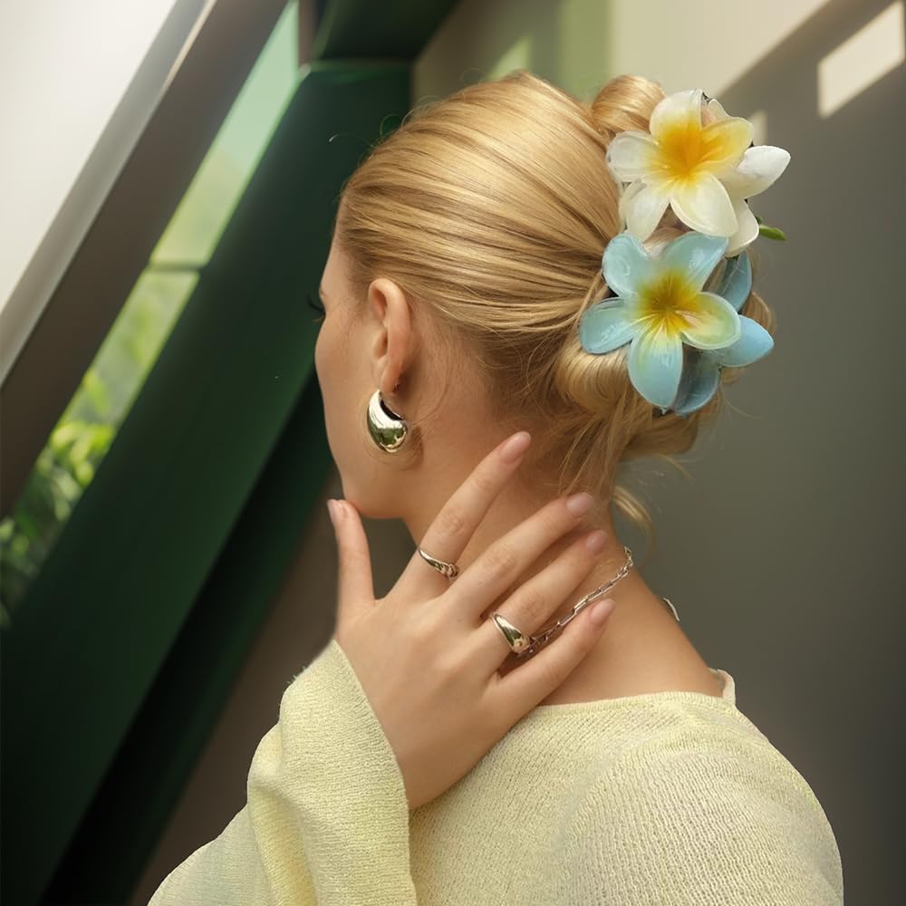 Hawaiian Flower Hair Clips