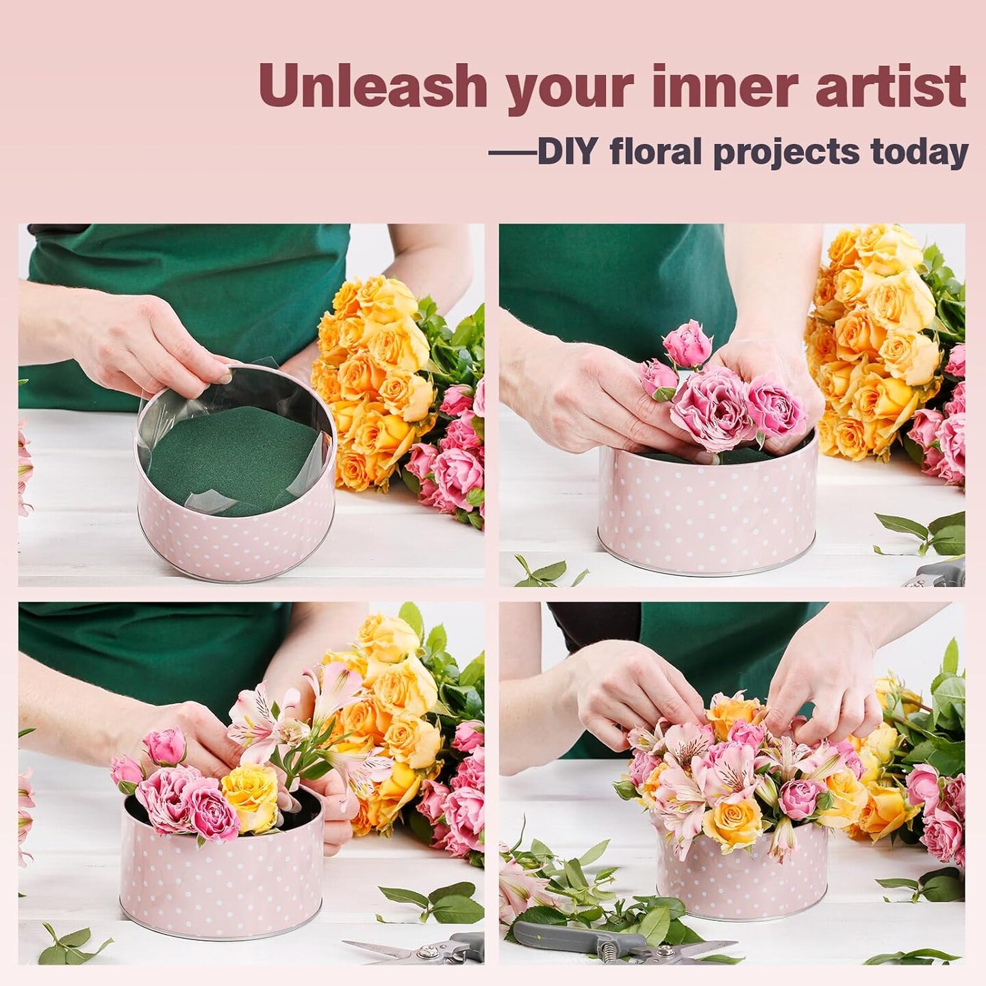 6-Pack Floral Foam Blocks - Florist Green