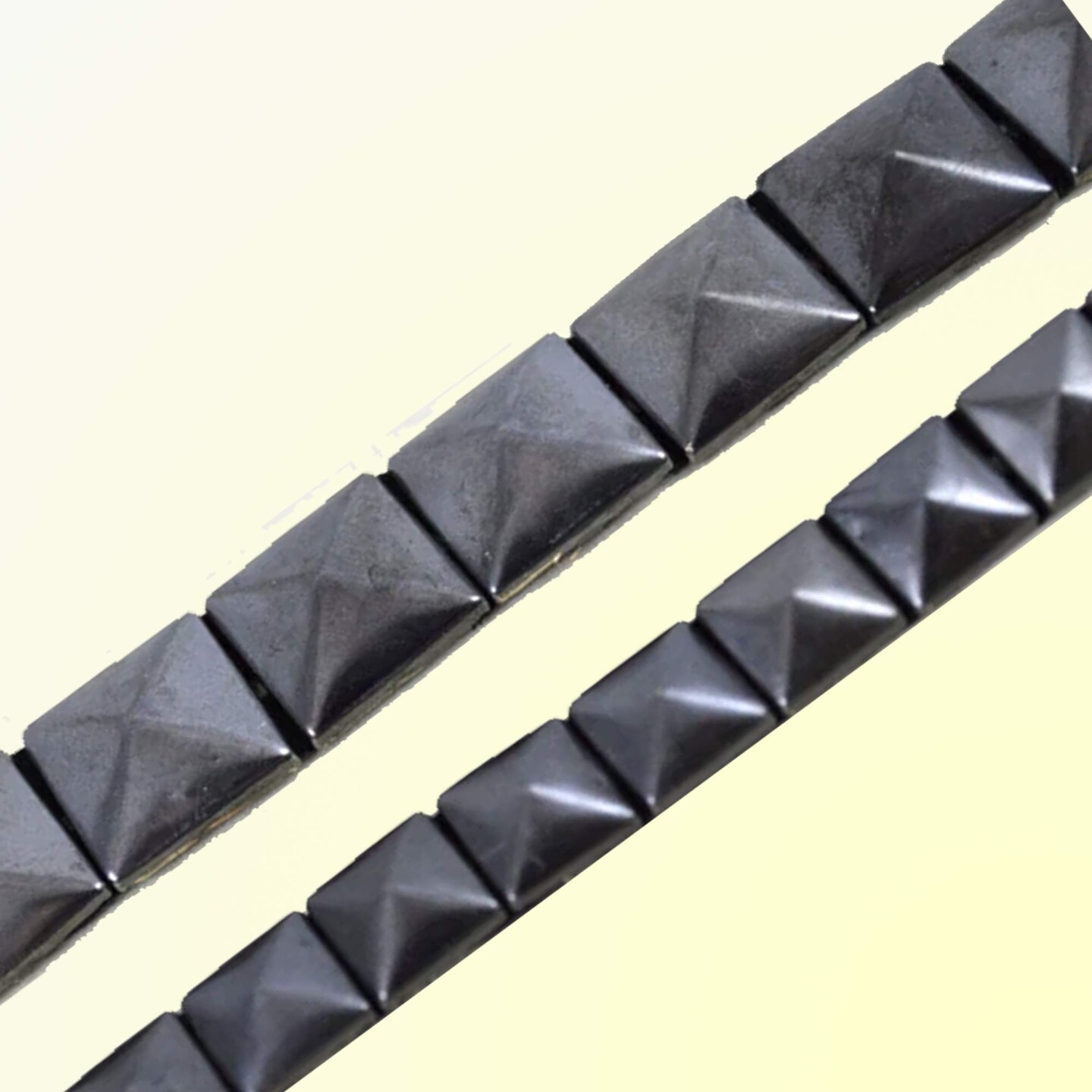 1 Yard Gunmetal Iron On Stud Tape Trim 3/8 Inch Metallic Accent Strip