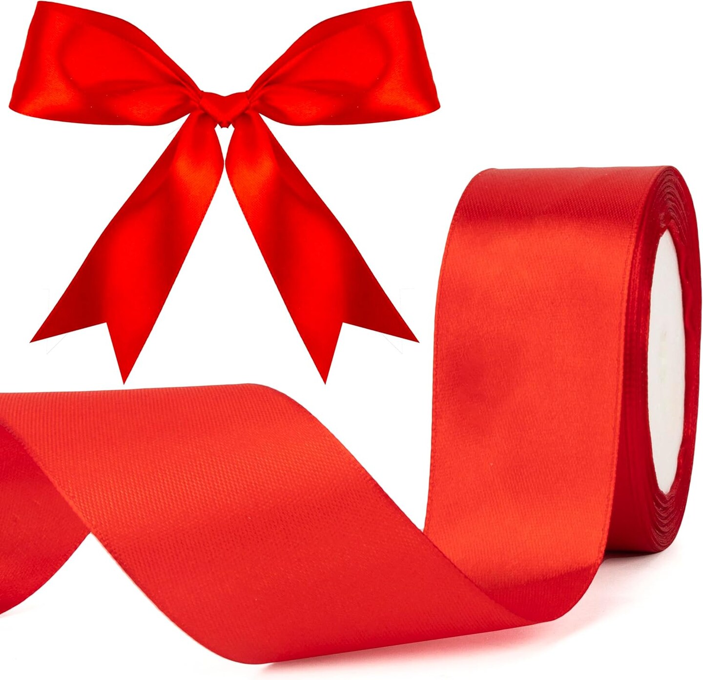 30 Yards Red Satin Ribbon 1 1/2inch