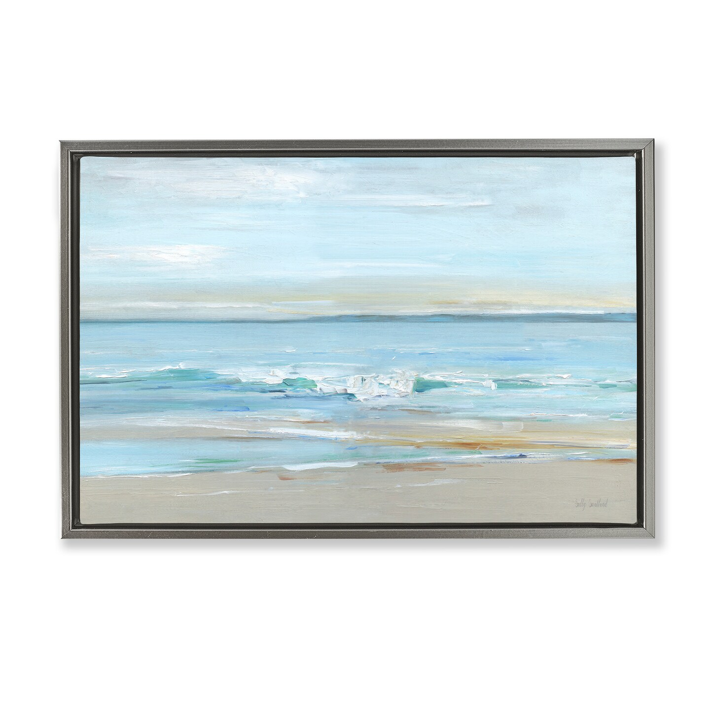 Stupell Industries Restless Beach Waves Abstraction Floating Frame By ...