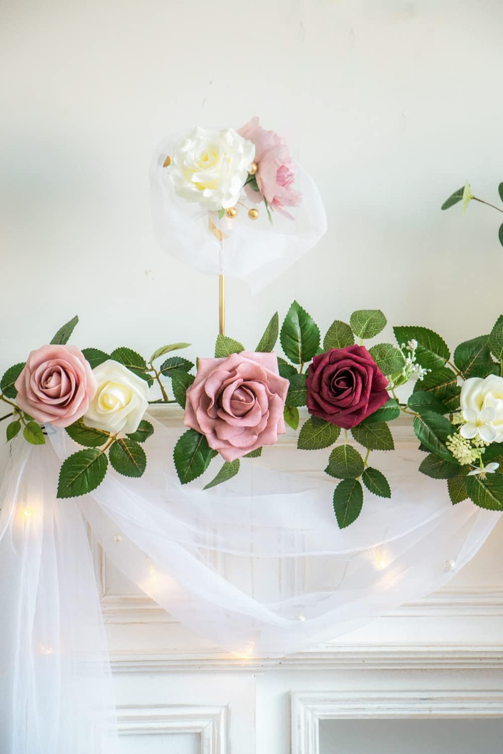 5FT Burgundy Artificial Flowers Garland