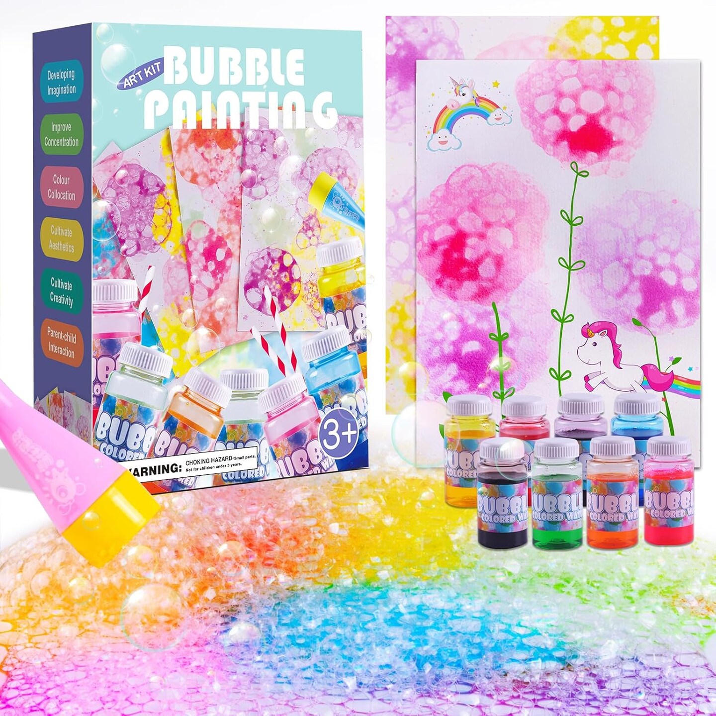 Bubble Painting Kit - DIY Art and Painting Supplies