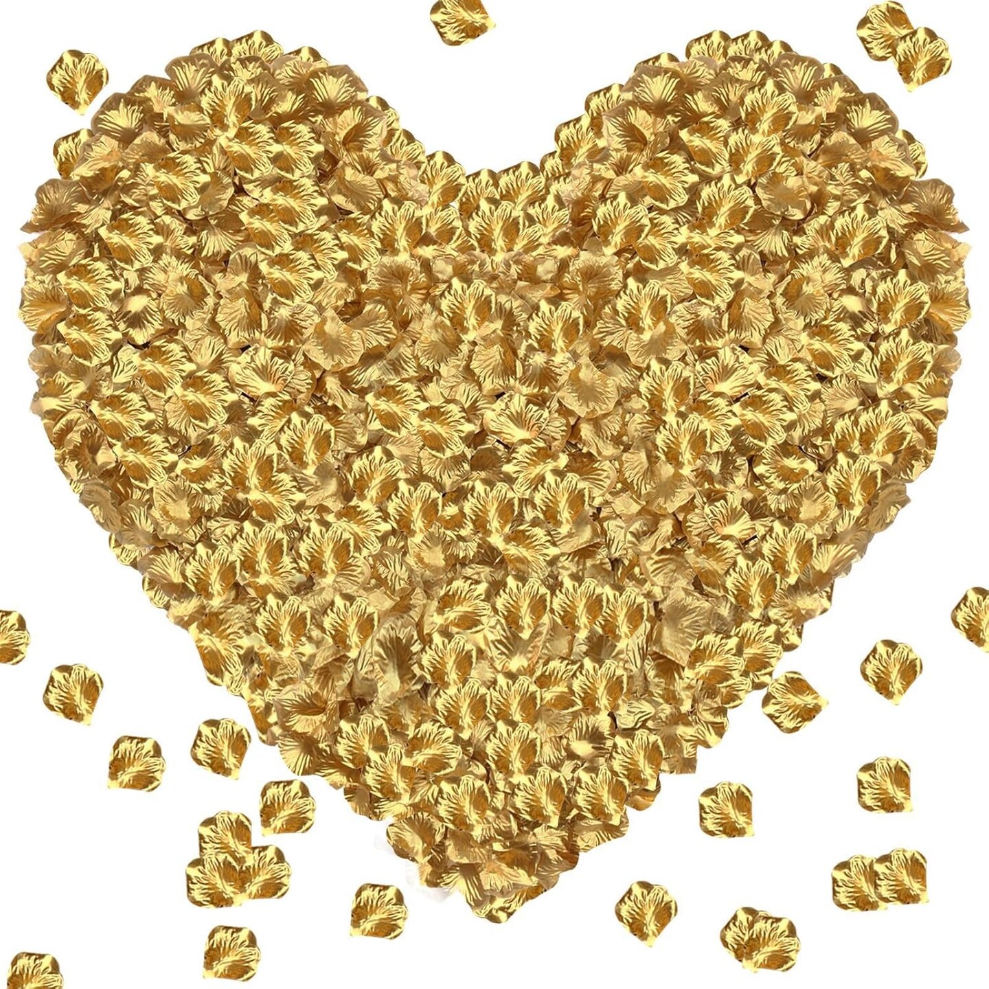 1000 Pieces Artificial Rose Petals (Gold Color)