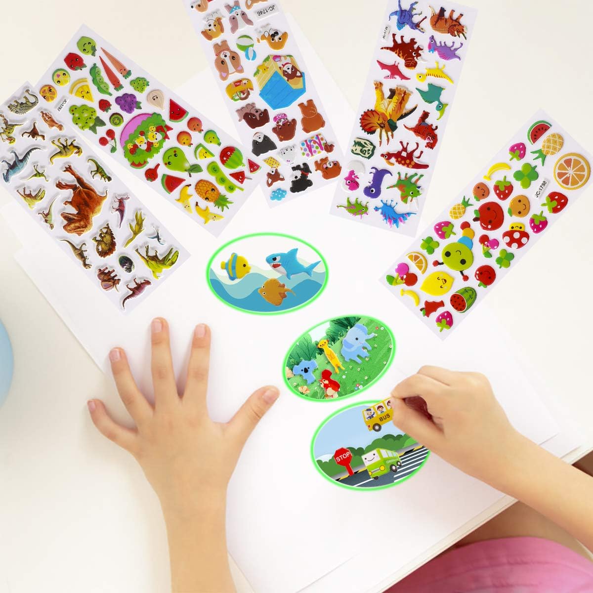 3D Stickers for Kids Toddlers 550+ Vivid Puffy Kids Stickers