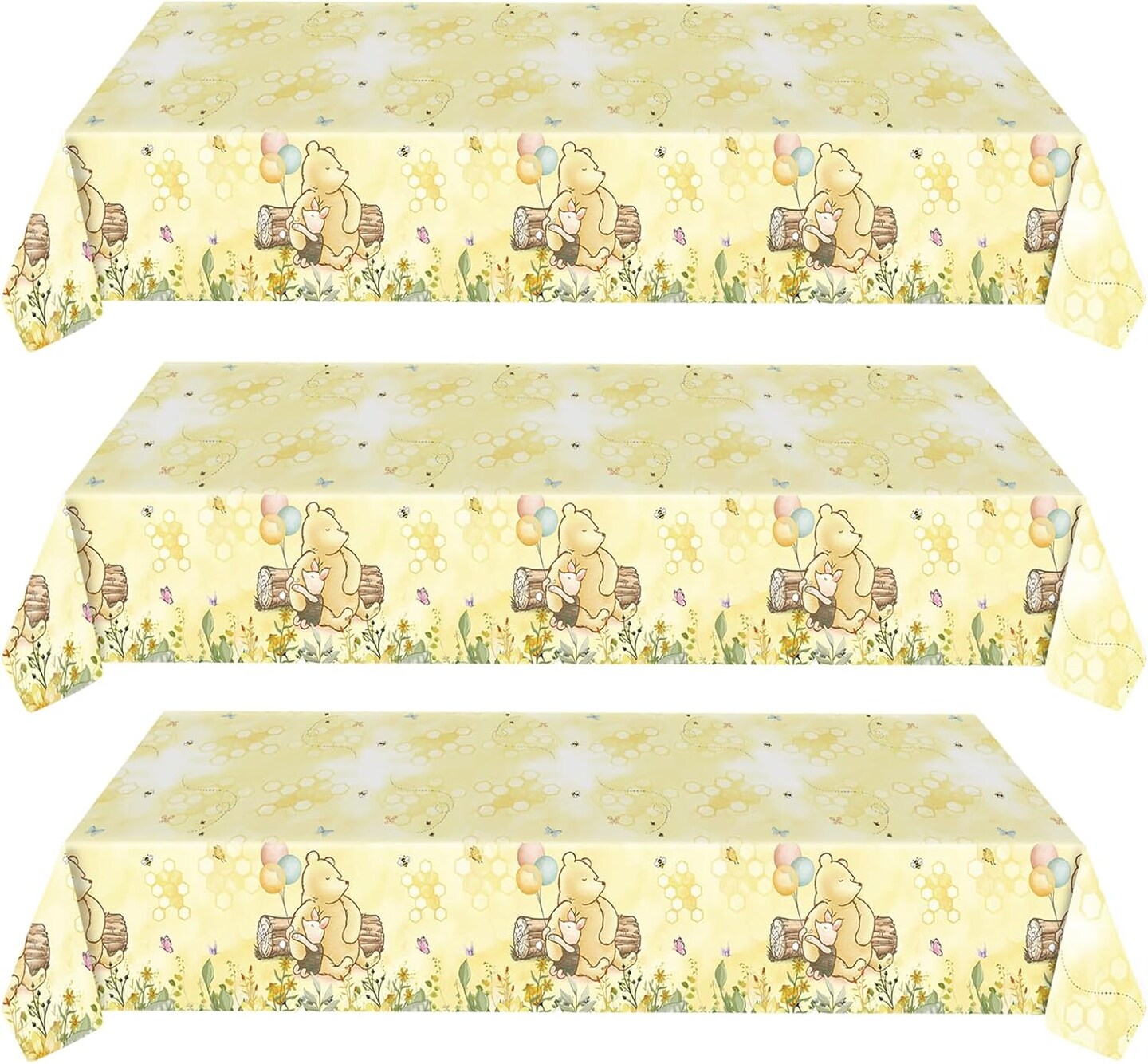 3pcs Party Tablecloth Bear Baby Shower