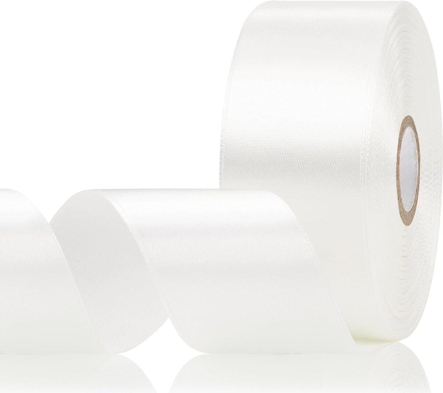 White Satin Ribbon 1-1/2 Inch 30 Yards