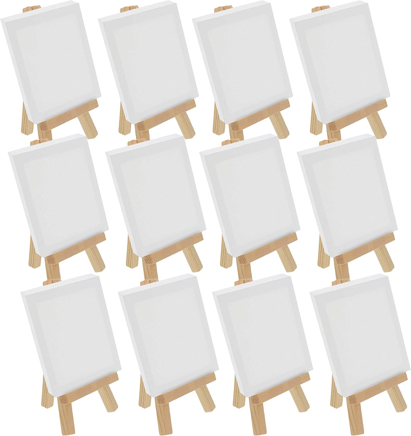 Natural Wooden A-Frame Tabletop Display Stand