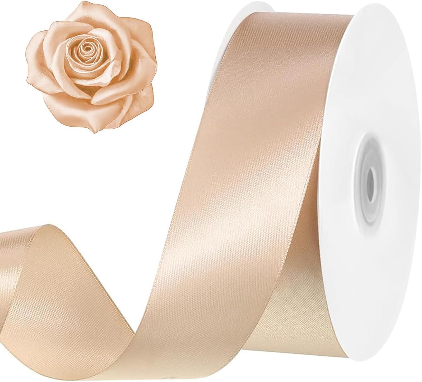 120 Yards Champagne Ribbon1-1/2 Inch Gold Satin Ribbon