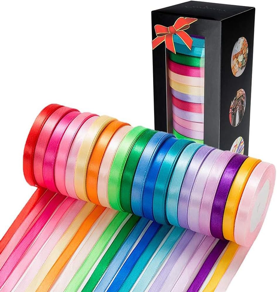 500 Yard Fabric Ribbon Satin Ribbon Rolls Silk Satin Roll